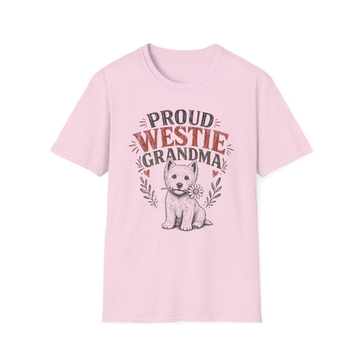 Westie Grandma Tee - Light Pink
