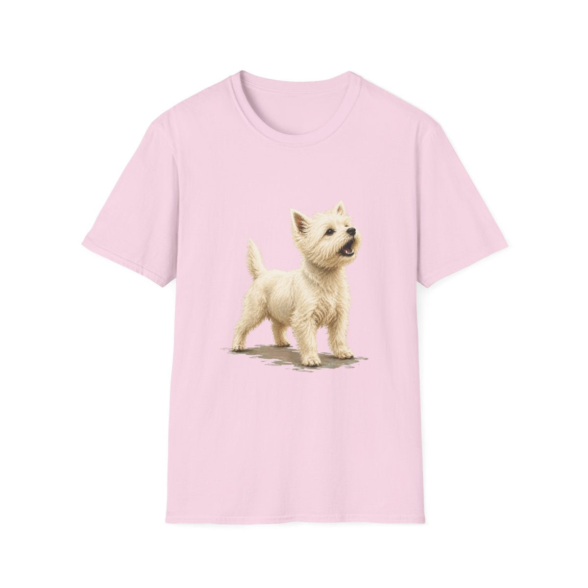 Westie Head Of Security Tee - Light Pink