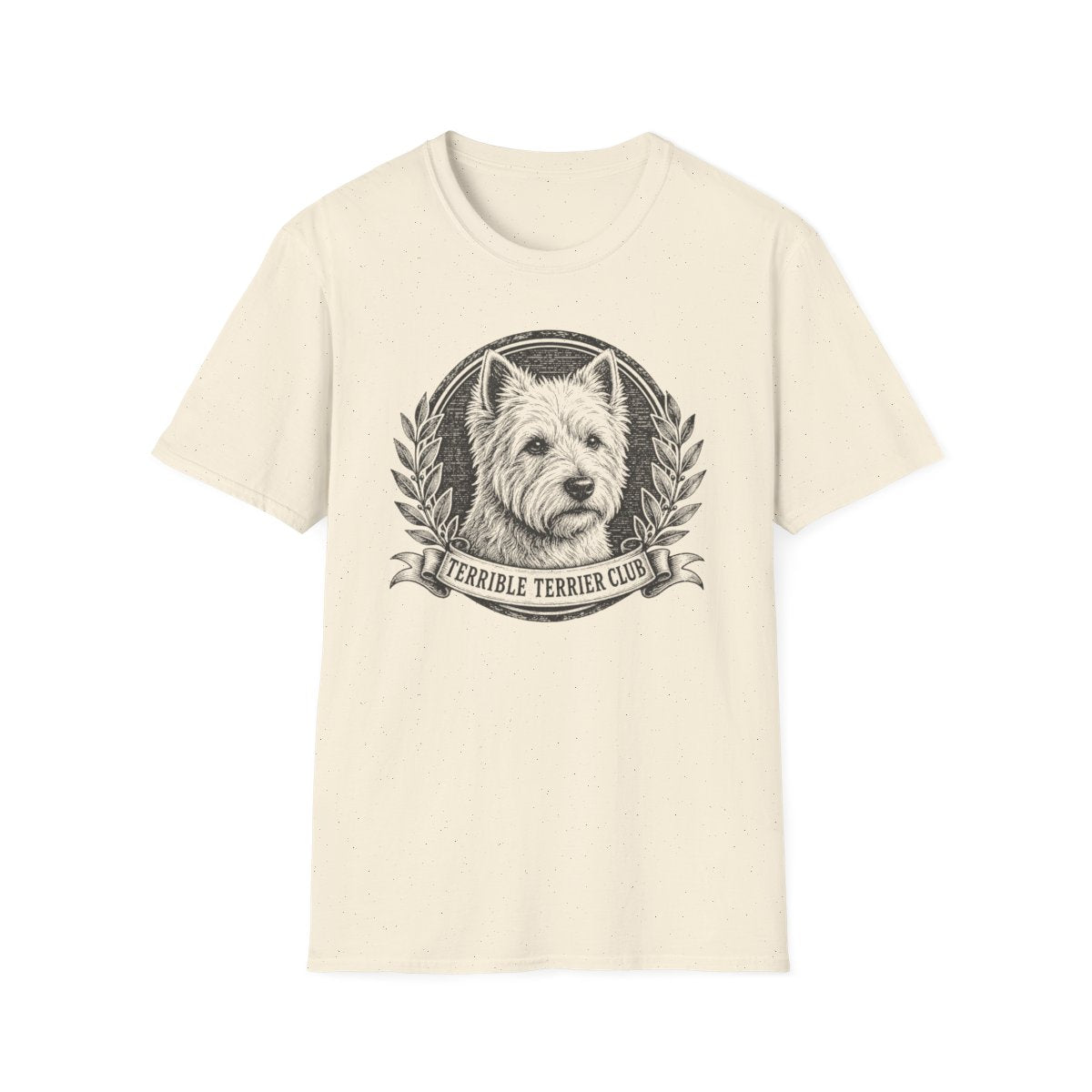 Westie Laurel Crest Tee - Natural