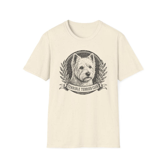 Westie Laurel Crest Tee - Natural