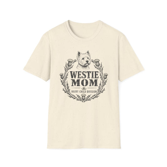 Westie Mom Badge Tee - Natural