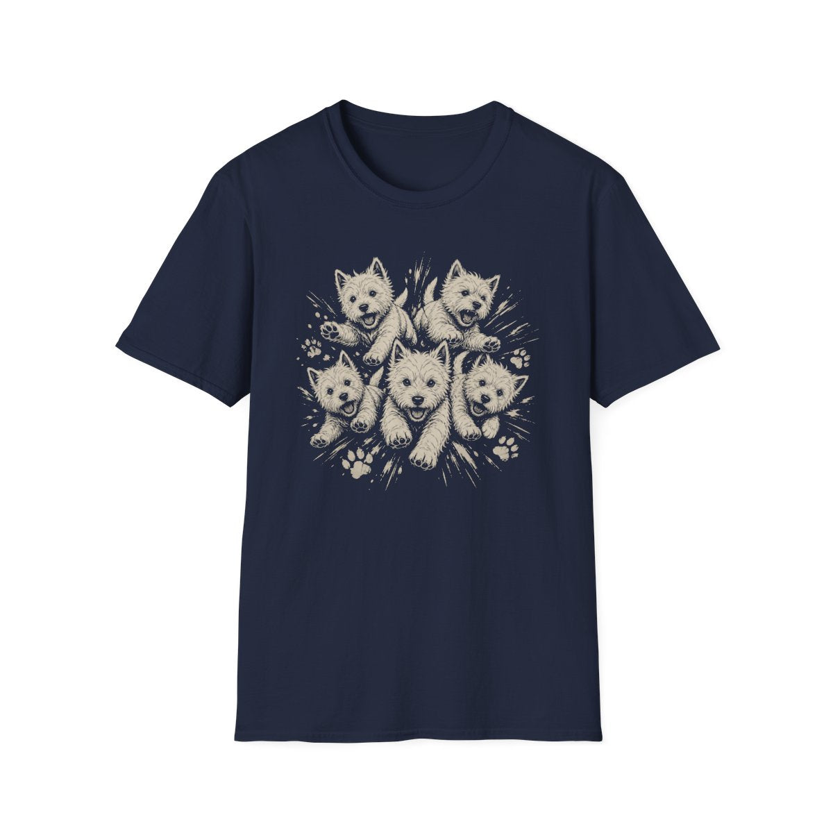 Westie Pack Attack Tee - Navy