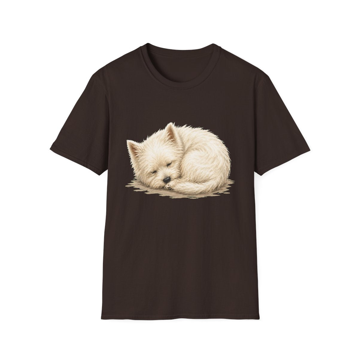 Westie Rest At Last Tee - Dark Chocolate