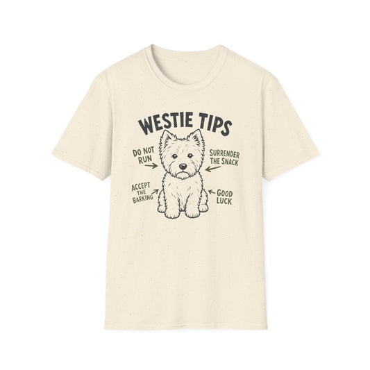 Westie Tips Tee - Natural
