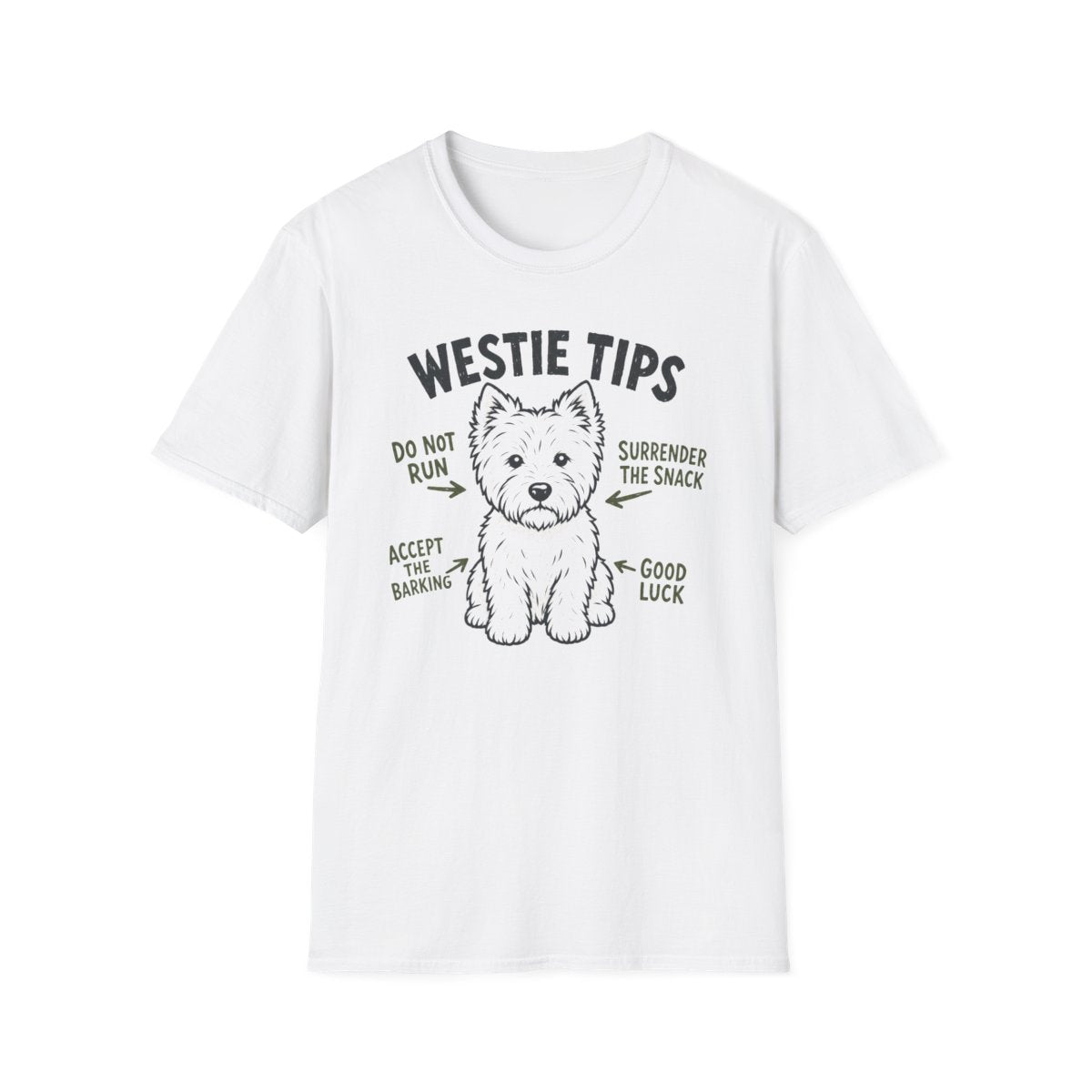 Westie Tips Tee - White