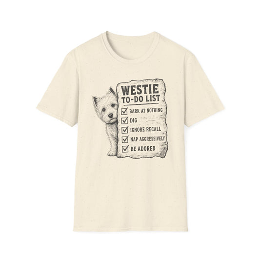 Westie To Do List Tee - Natural