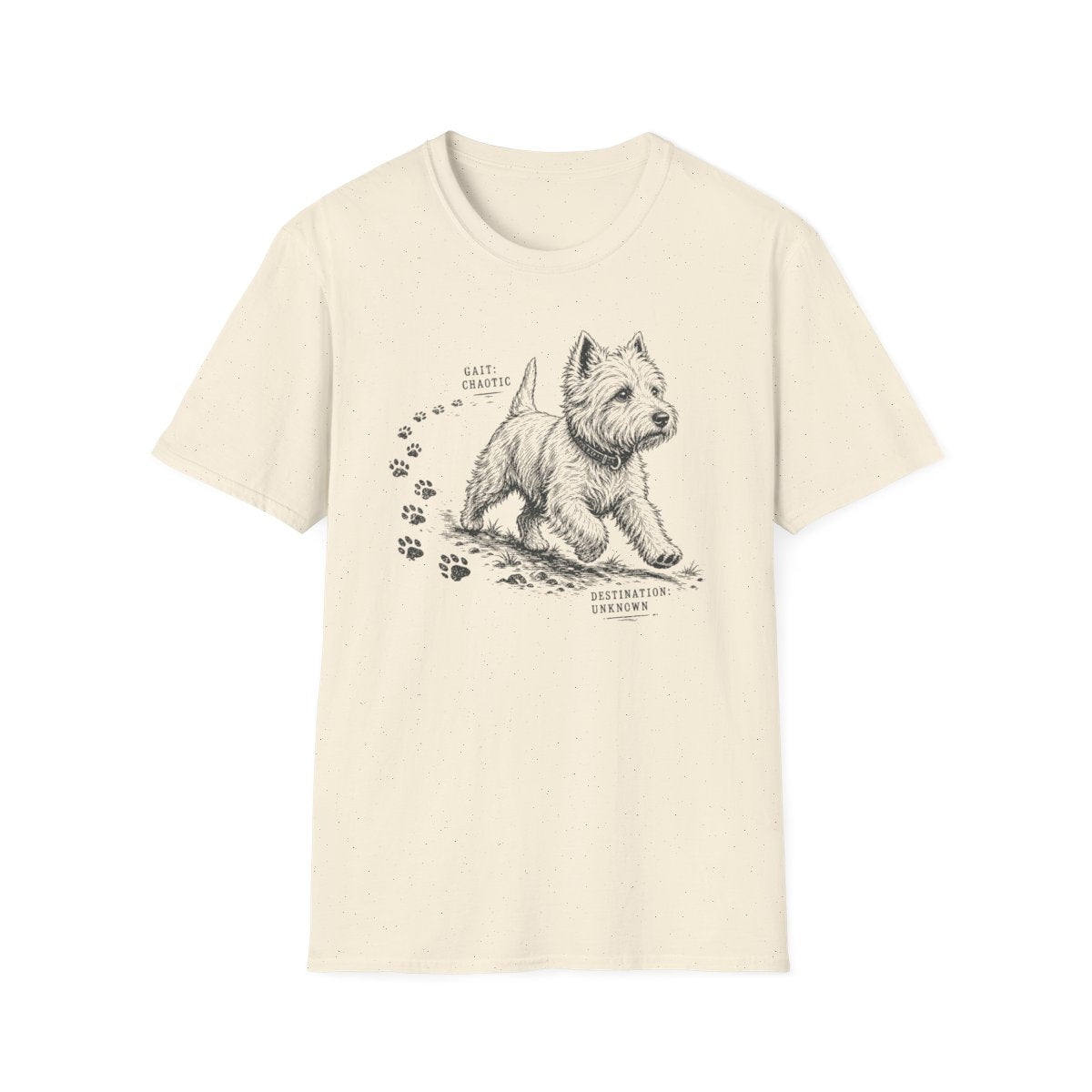 Westie Tracking Guide Tee - Natural