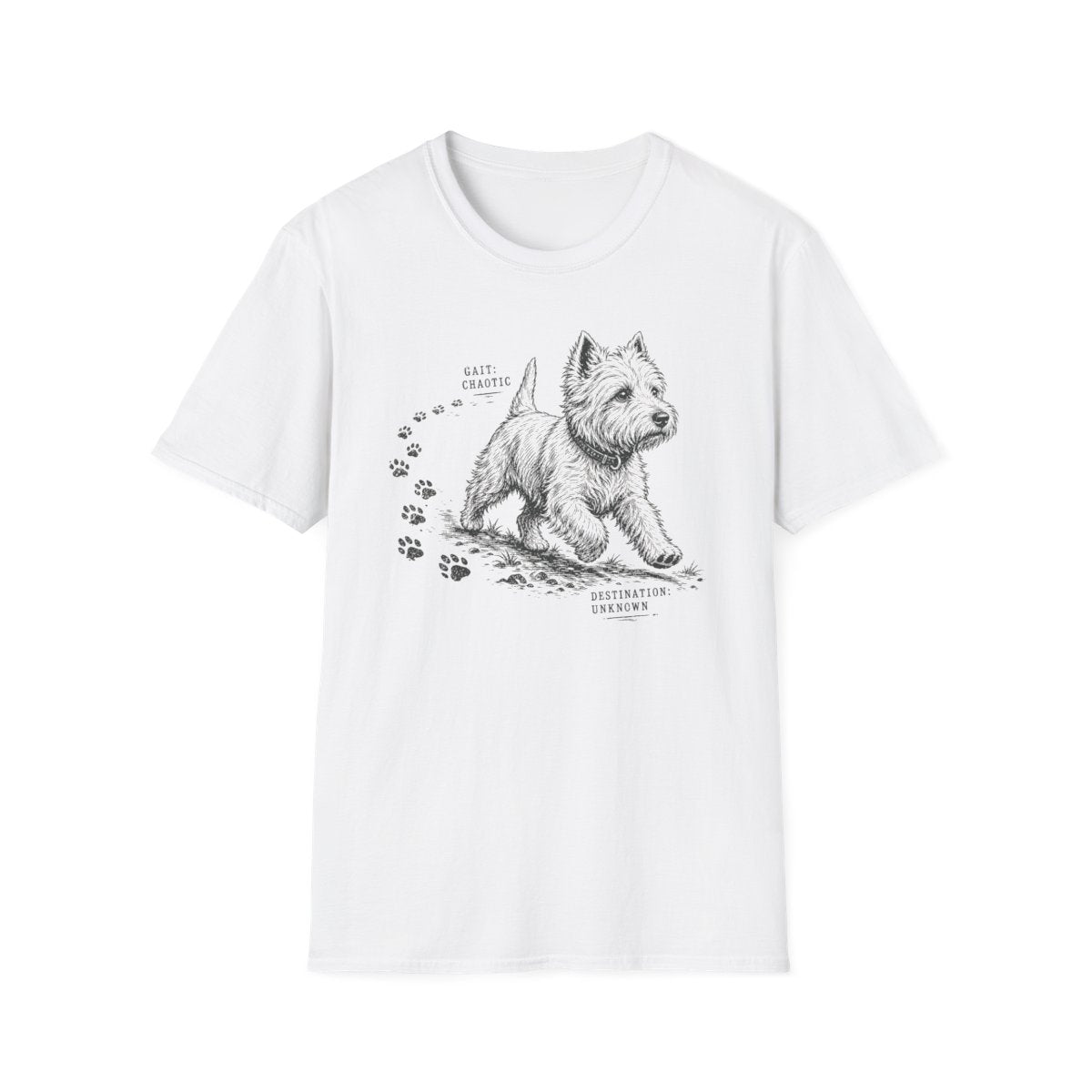 Westie Tracking Guide Tee - White