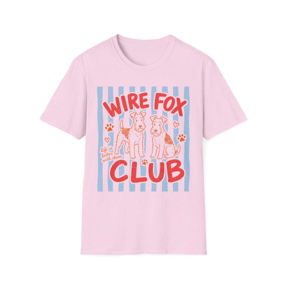 Wire Fox Club Tee - Light Pink