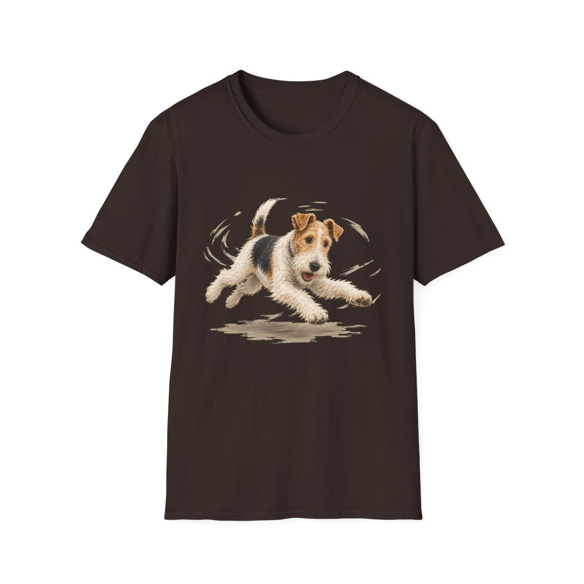 Wire Fox Terrier Certified Zoomies Champion Tee - Dark Chocolate