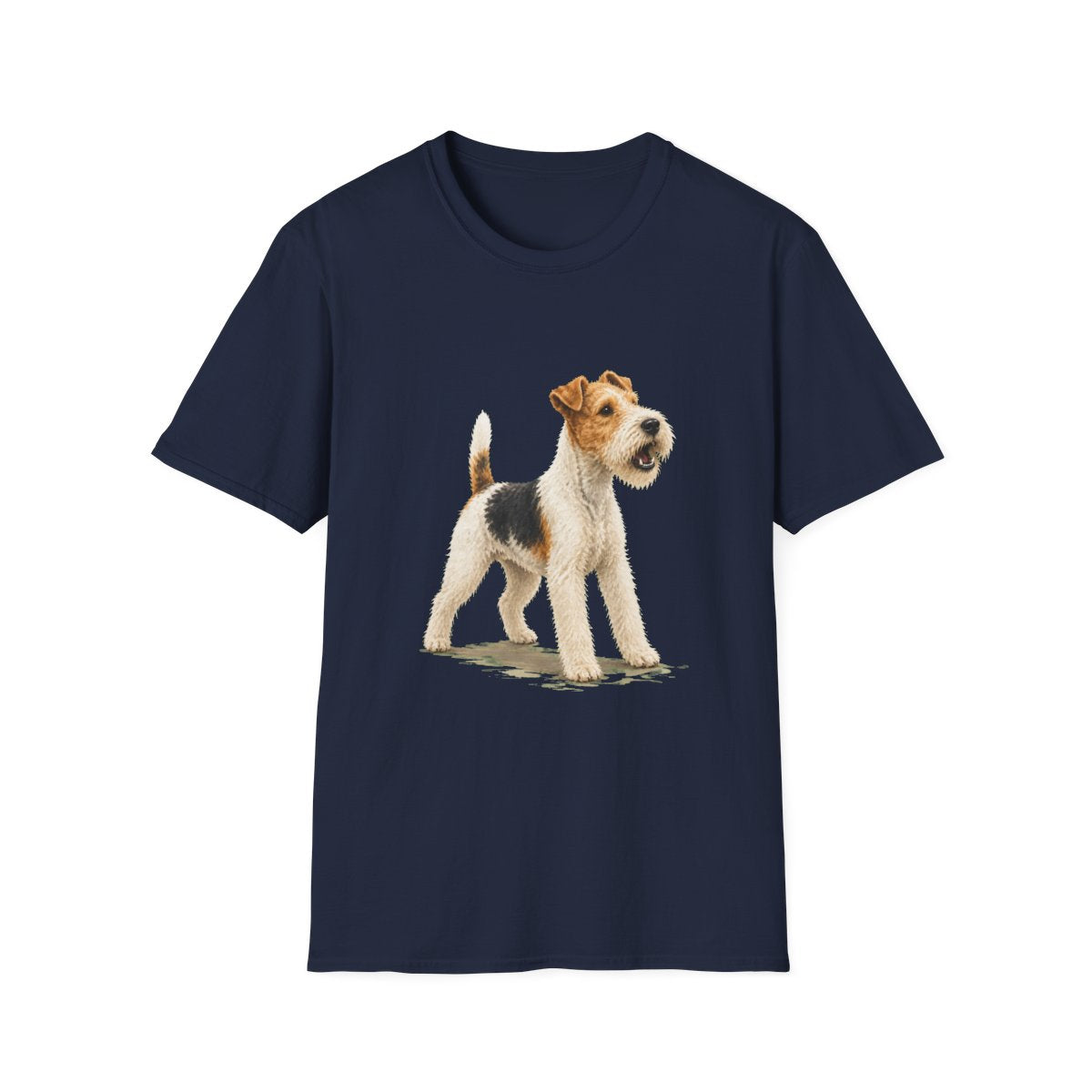 Wire Fox Terrier Head Of Security Tee - Navy