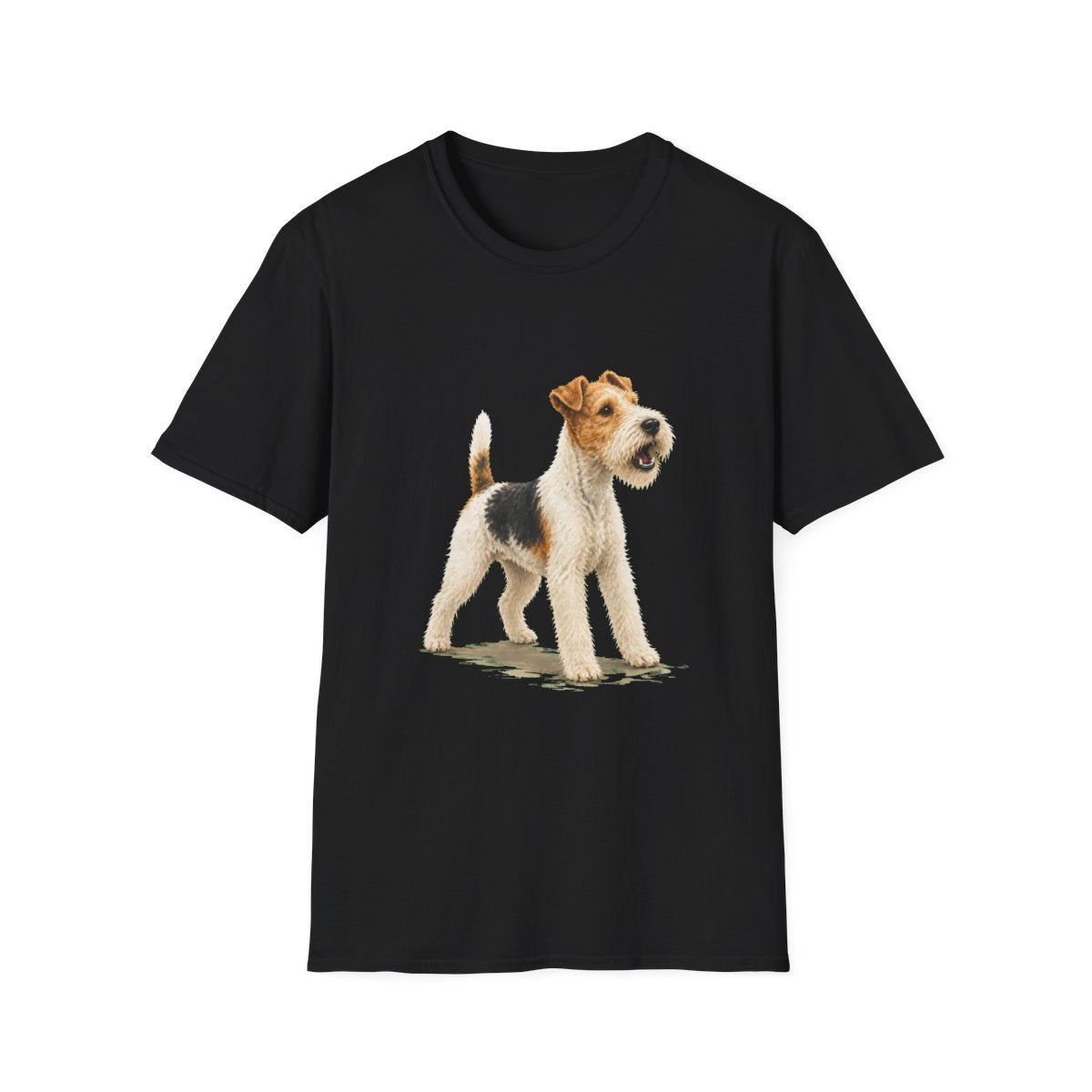 Wire Fox Terrier Head Of Security Tee - Black