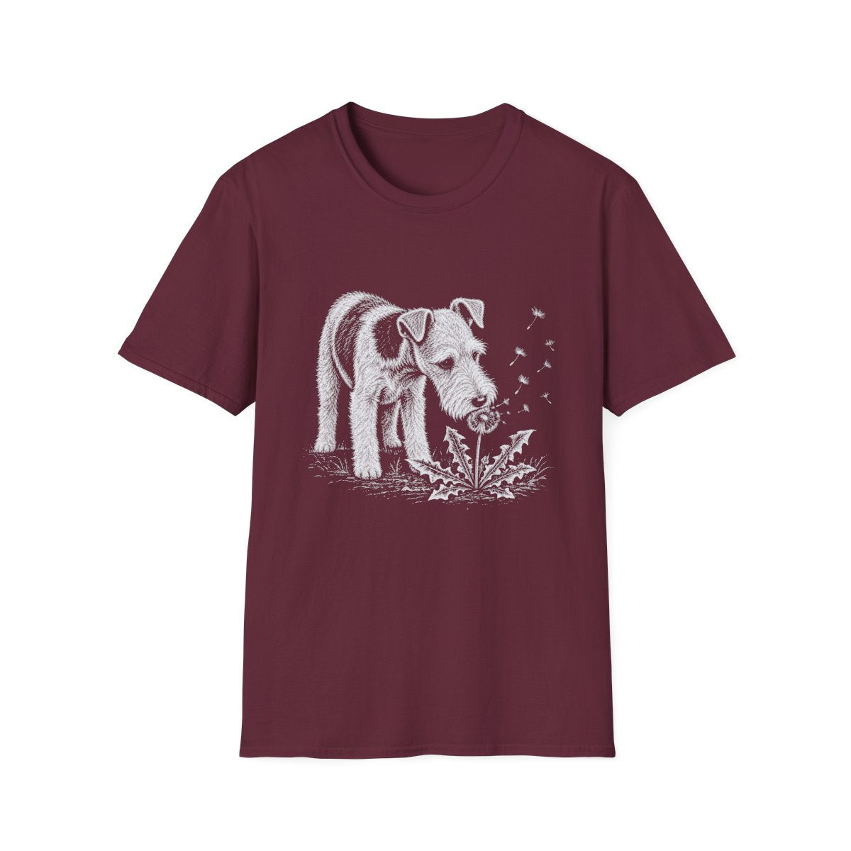 Wire Fox Terrier Make A Wish Tee - Maroon