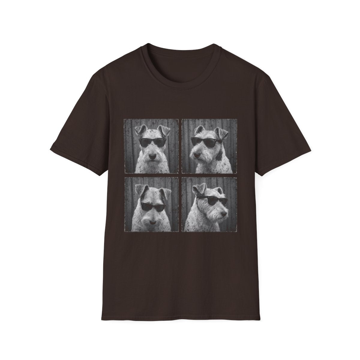 Wire Fox Terrier Photo Booth Tee - Dark Chocolate