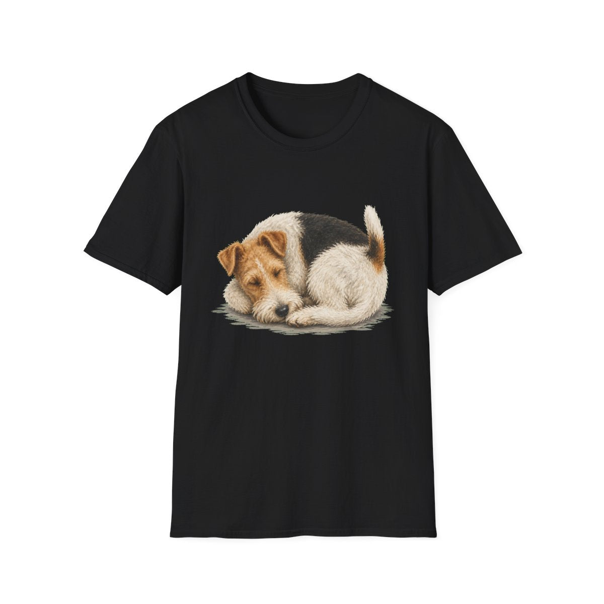 Wire Fox Terrier Rest At Last Tee - Black