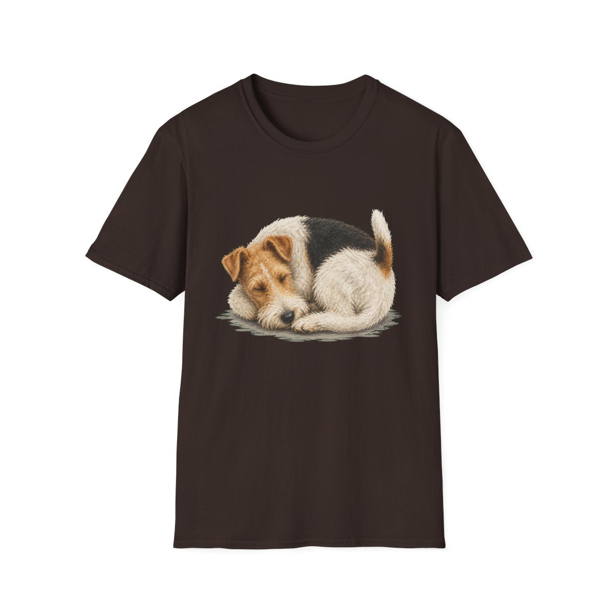 Wire Fox Terrier Rest At Last Tee - Dark Chocolate