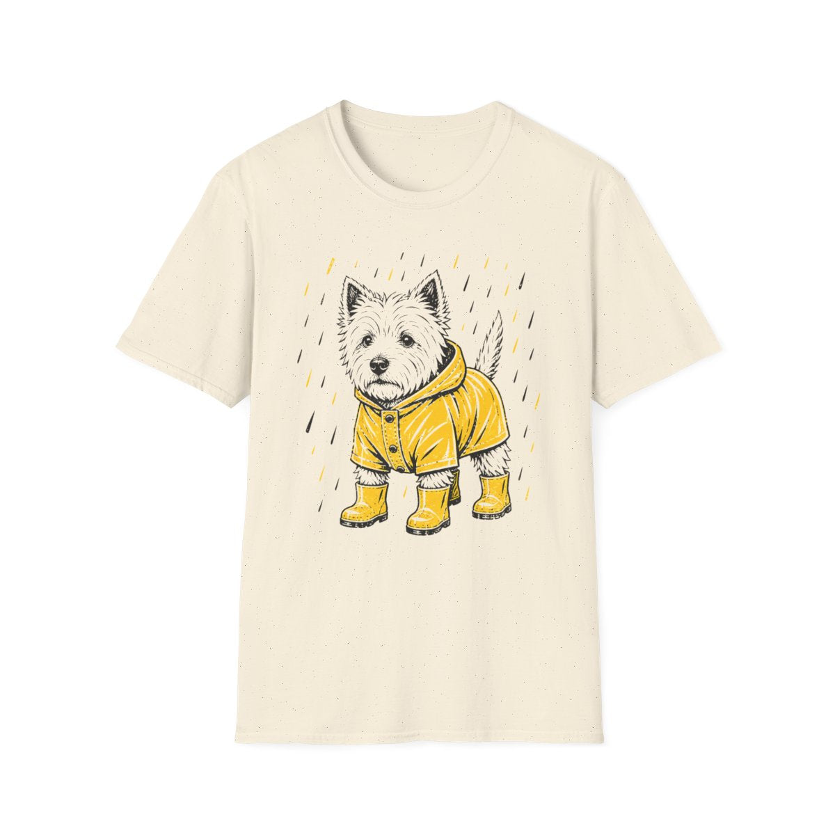Yellow Raincoat Westie Tee - Natural