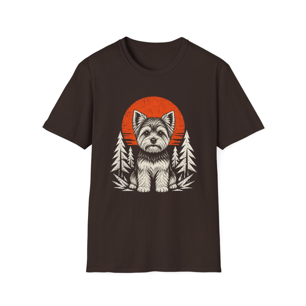 Yorkie Adventure Club Tee - Dark Chocolate