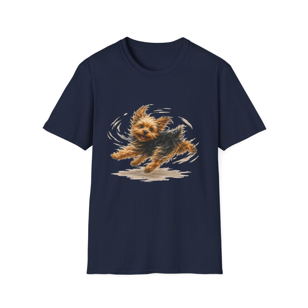 Yorkie Certified Zoomies Champion Tee - Navy