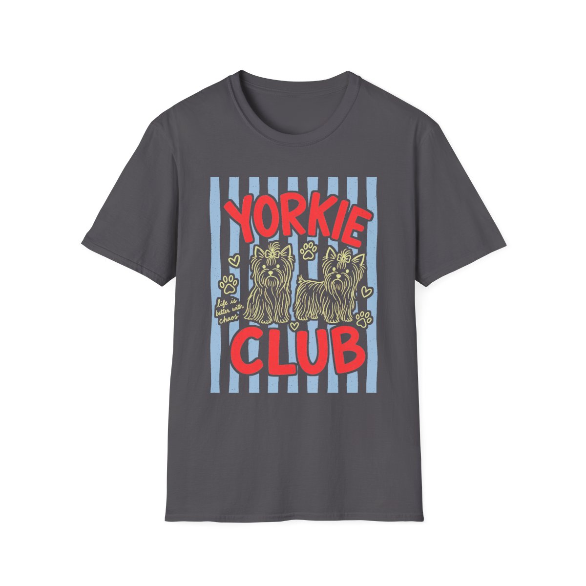 Yorkie Club Tee - Charcoal