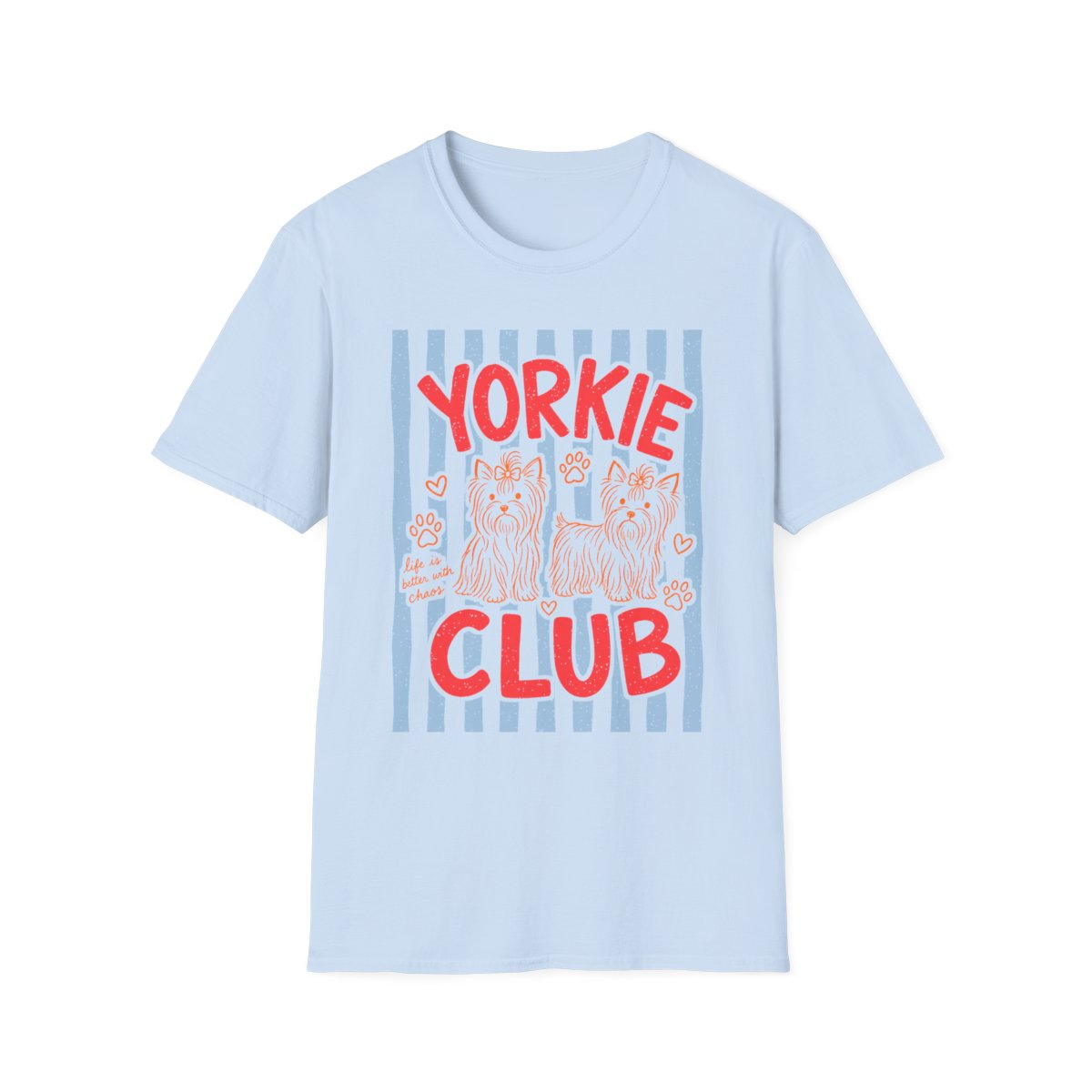 Yorkie Club Tee - Light Blue
