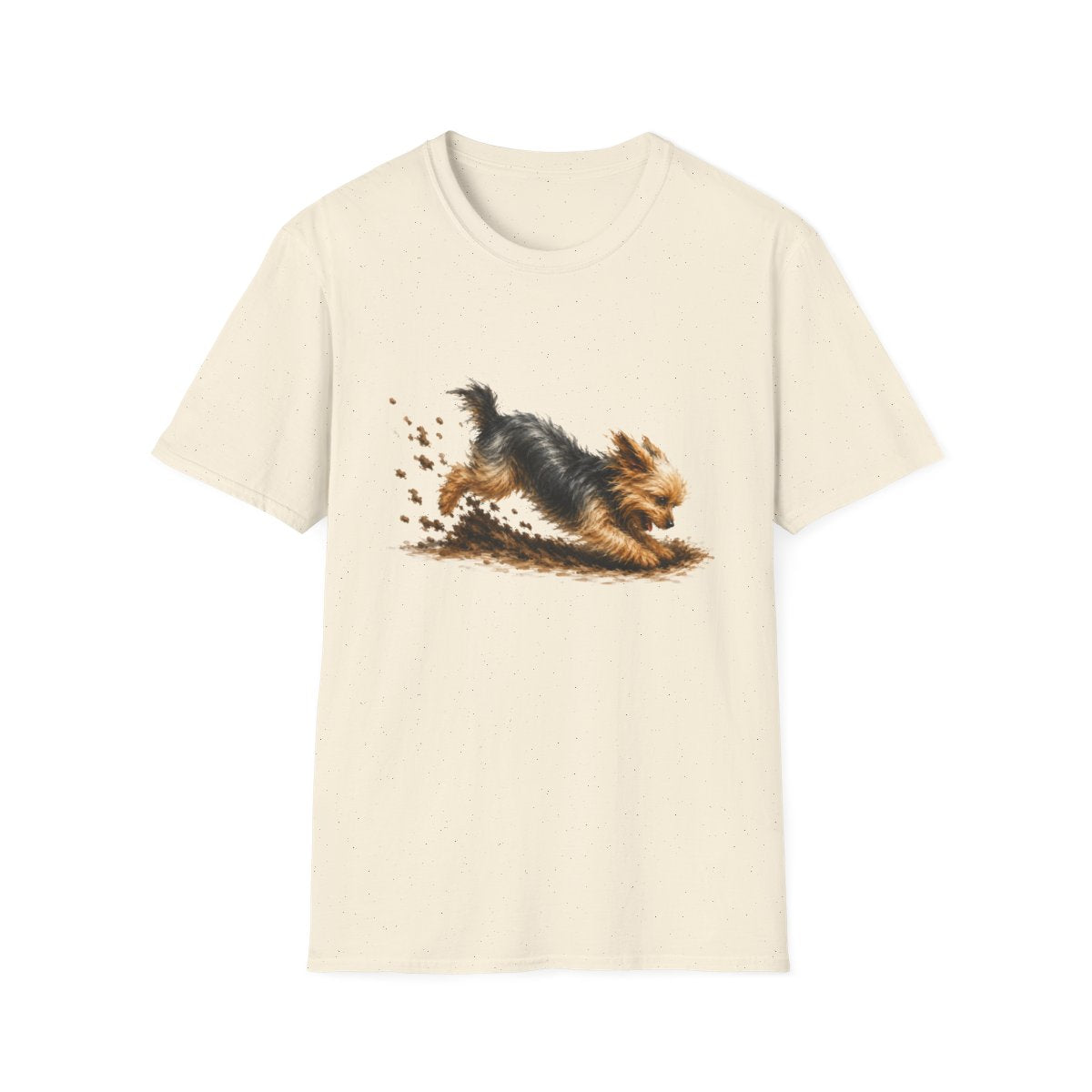 Yorkie Excavating Mode On Tee - Natural