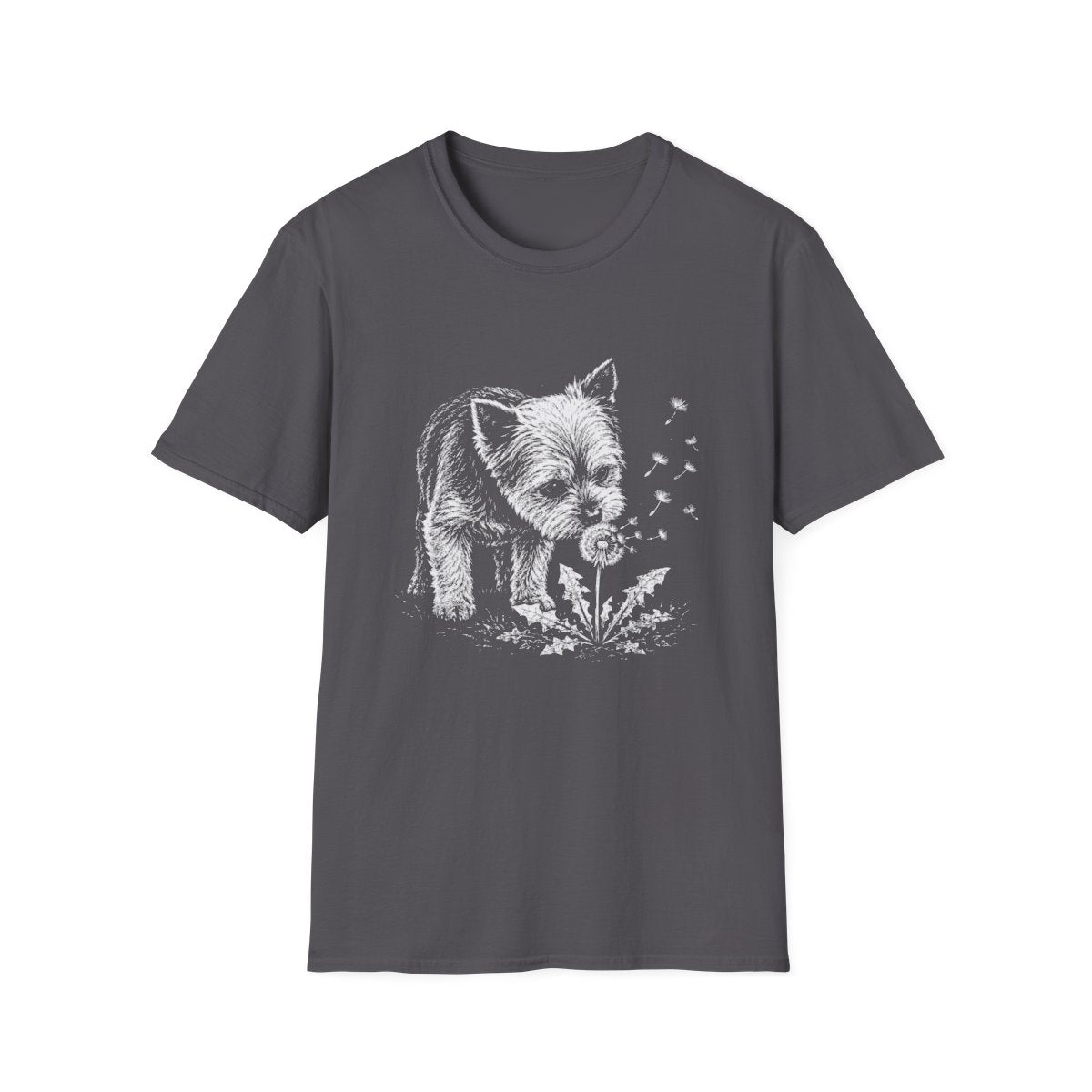 Yorkie Make A Wish Tee - Charcoal