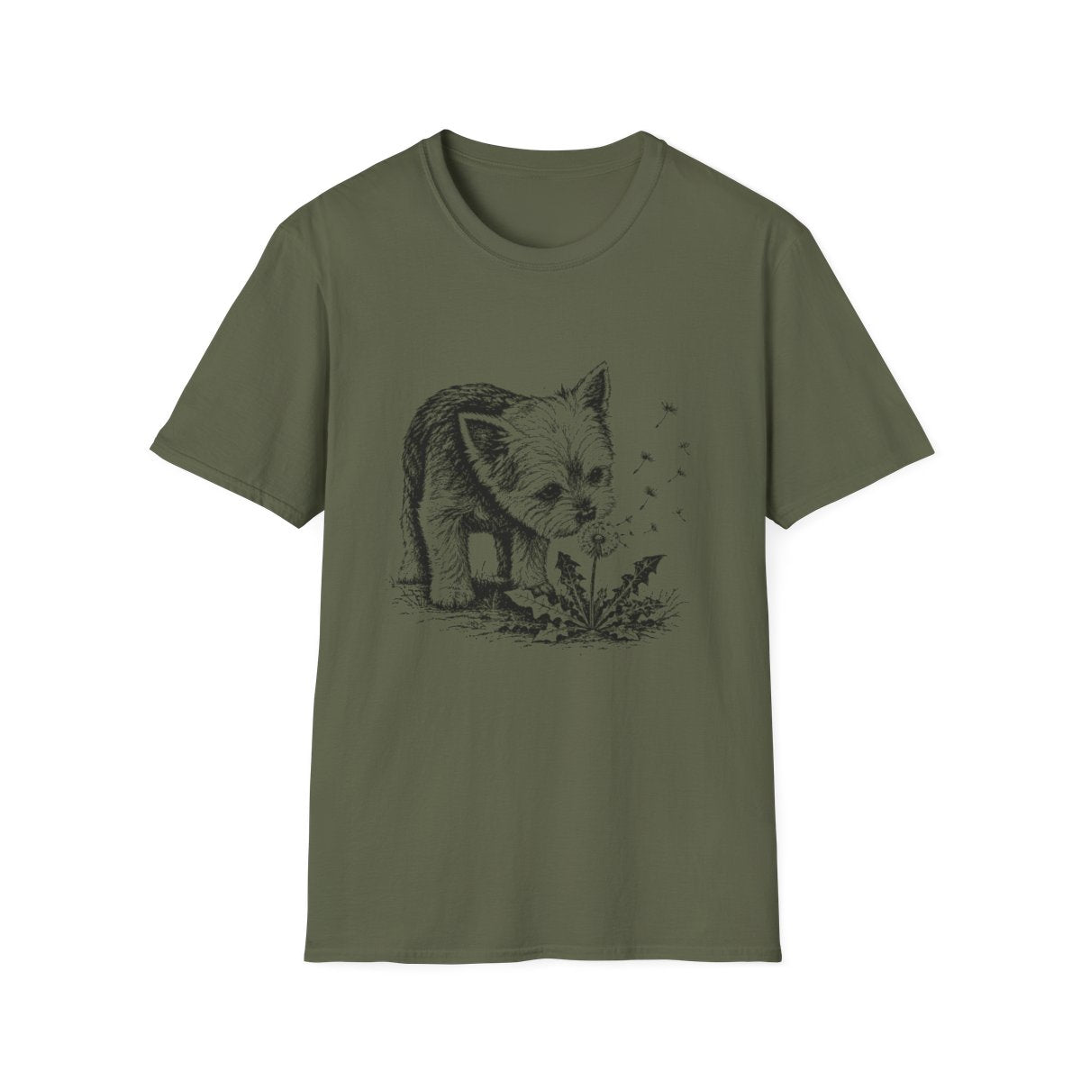 Yorkie Make A Wish Tee - Military Green