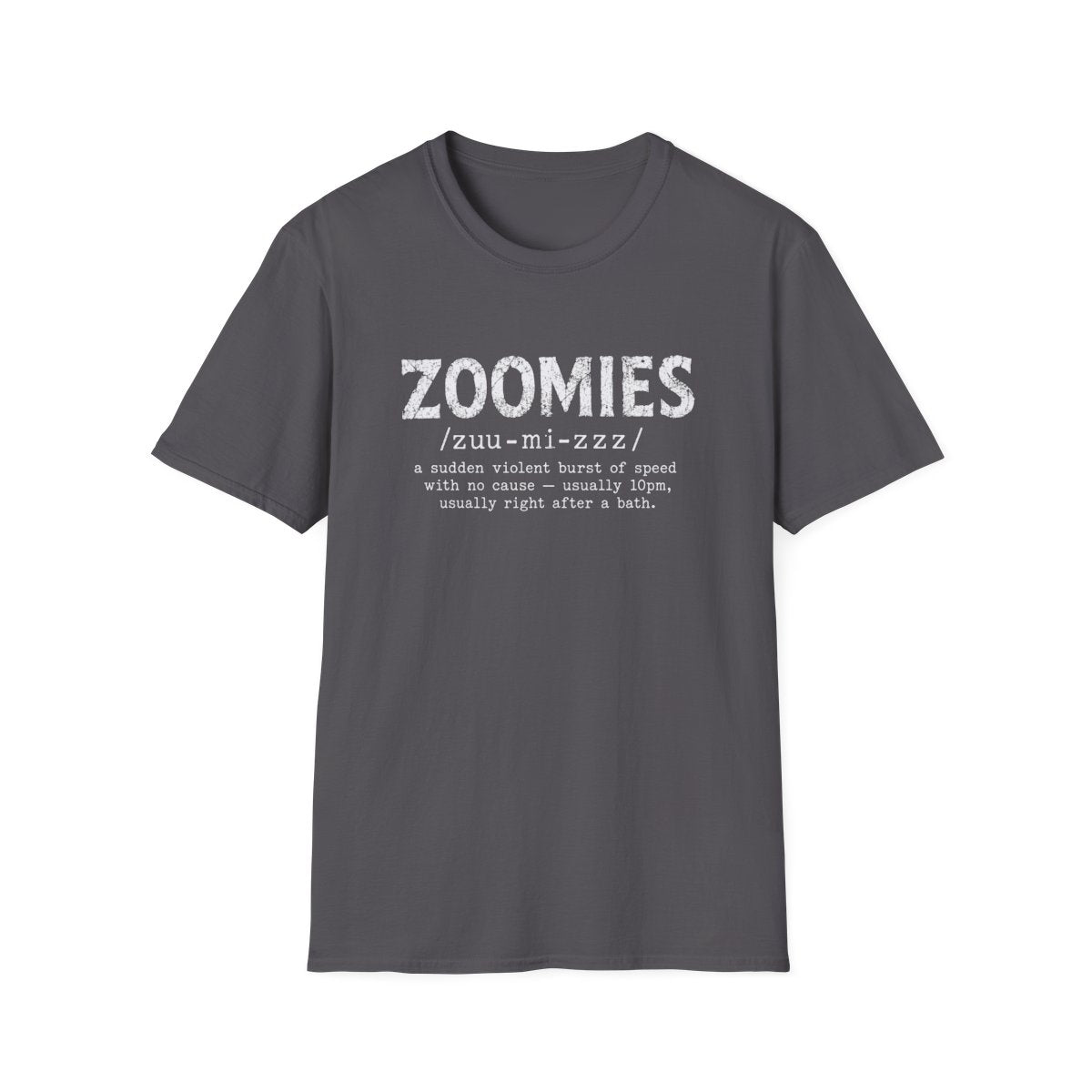 Yorkie Zoomies Tee - Charcoal