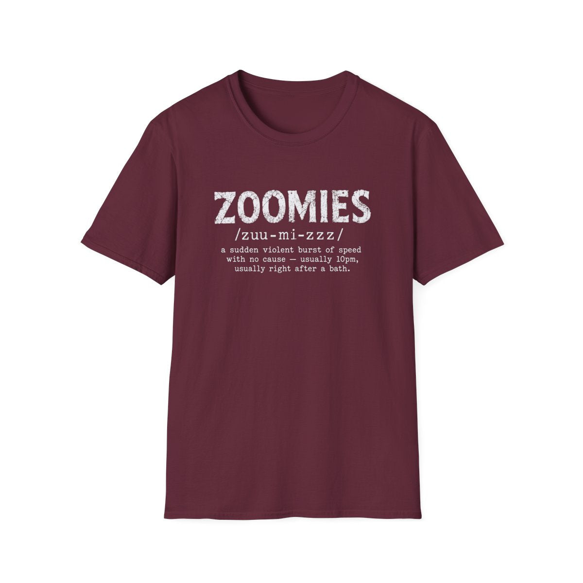 Yorkie Zoomies Tee - Maroon