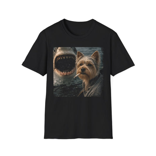 Yorkshire Terrier and Shark Tee - Black