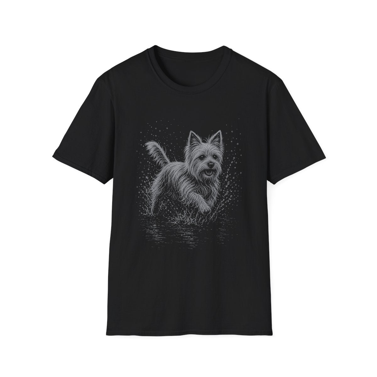 Yorkshire Terrier Water Run Tee - Black