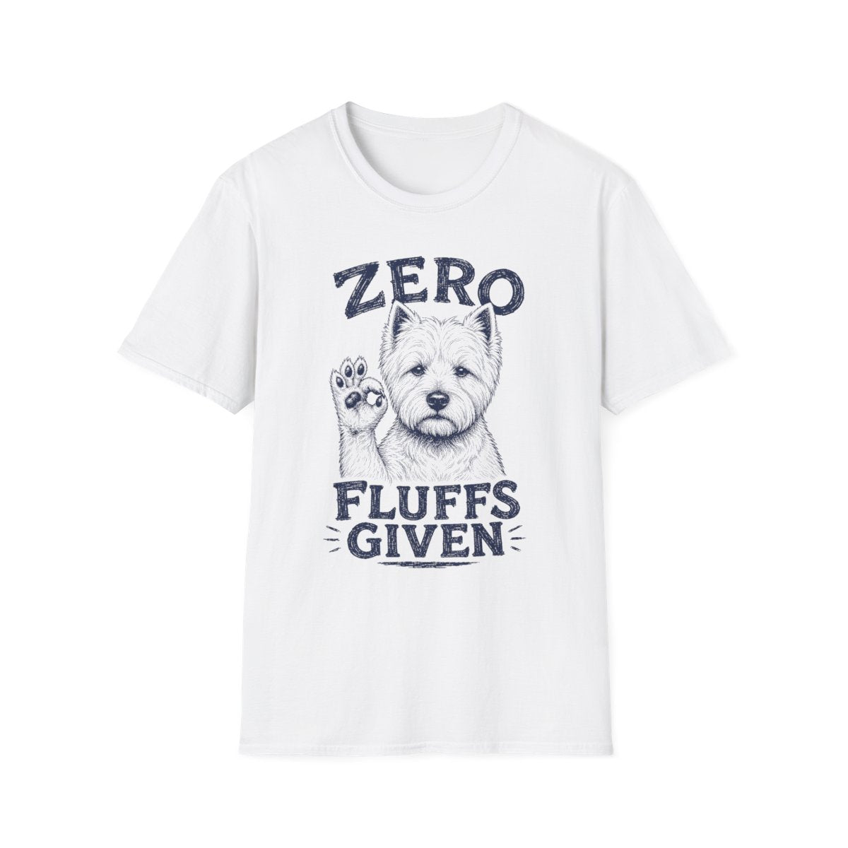 Zero Fluffs Given Tee - White