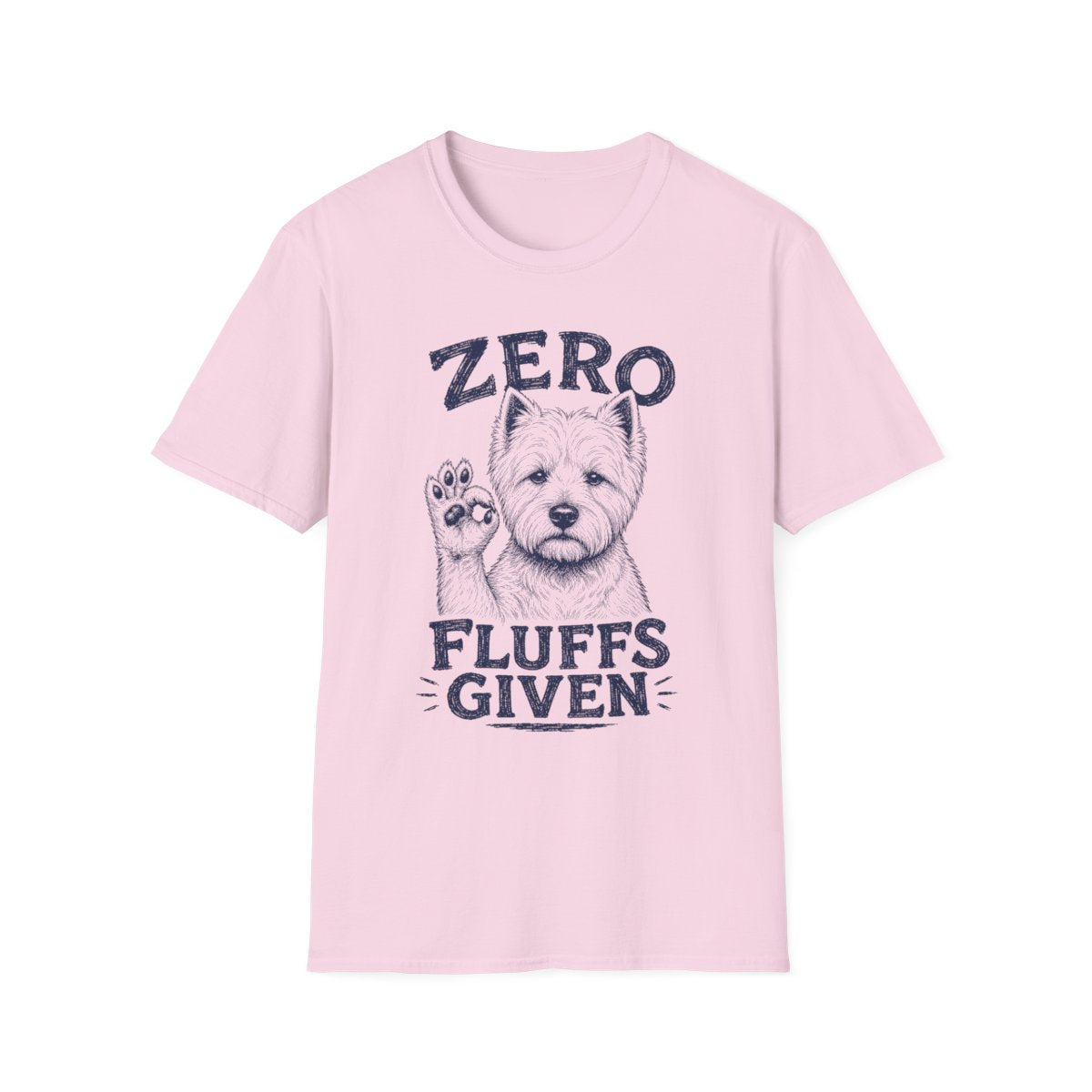 Zero Fluffs Given Tee - Light Pink