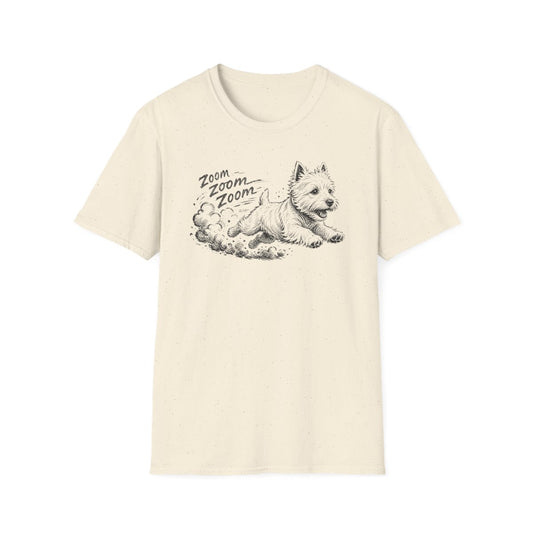 Zoom Zoom Westie Tee - Natural