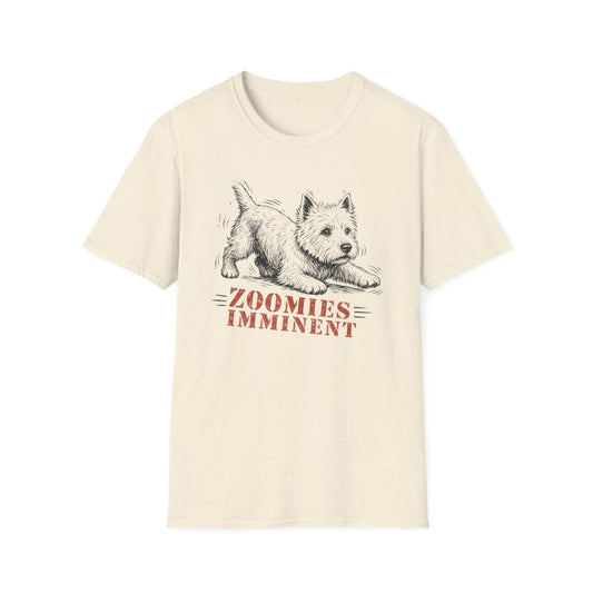 Zoomies Imminent Westie Tee - Natural