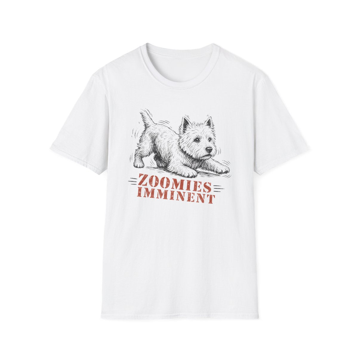 Zoomies Imminent Westie Tee - White